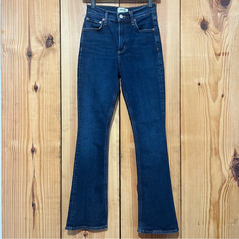AGOLDE Nico High Rise Slim Fit Jeans - Size 23 - Dark Wash